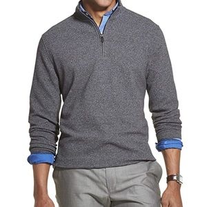 Van Heusen Never Tuck Quarter-Zip Fleece Pullover